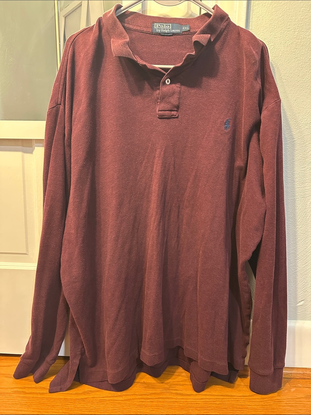 Polo by Ralph Lauren Long-Sleeve Polo Shirt - Wine